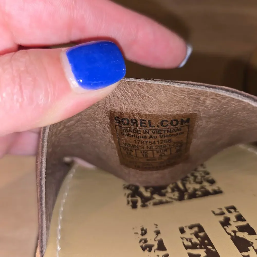 Sorel Womens Med Ella Sandal Cross Ankle Strap Flat Brown sz 12 - Picture 6 of 7